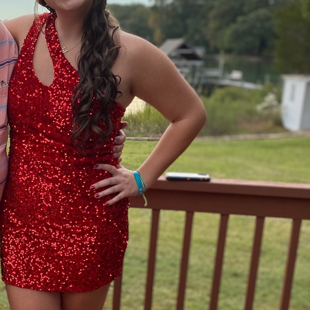 Red hoco dress